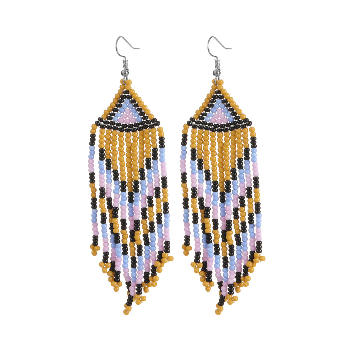 Wholesale Colorful Rice Beads Tassel Earrings